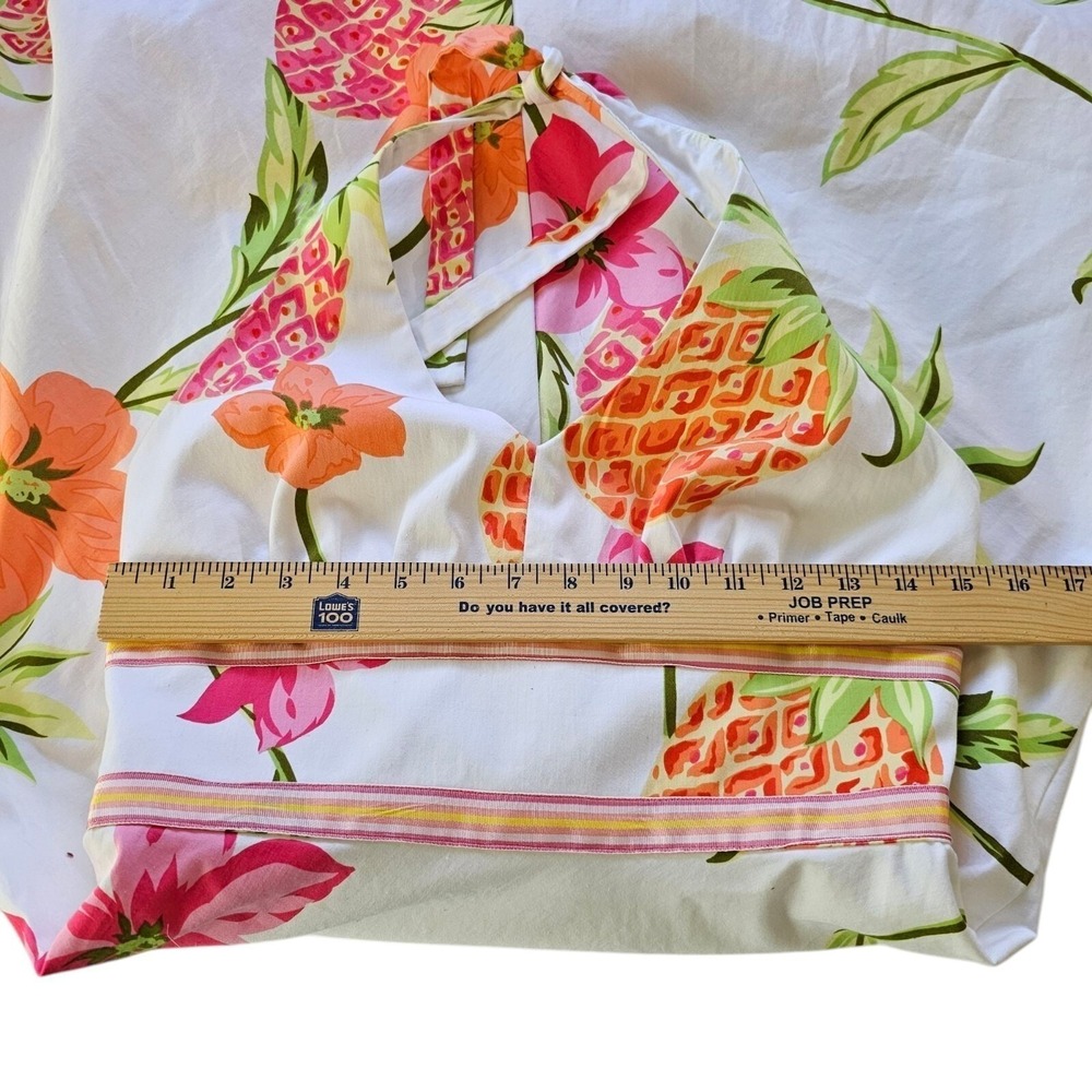 Donna Ricco Halter Sun Dress Floral Pineapple Summer Beach Tropical Women's 6 - Picture 8 of 10